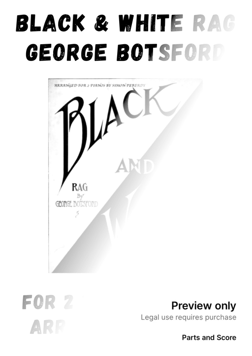Black and White Rag - George Botsford, Piano Tutorial